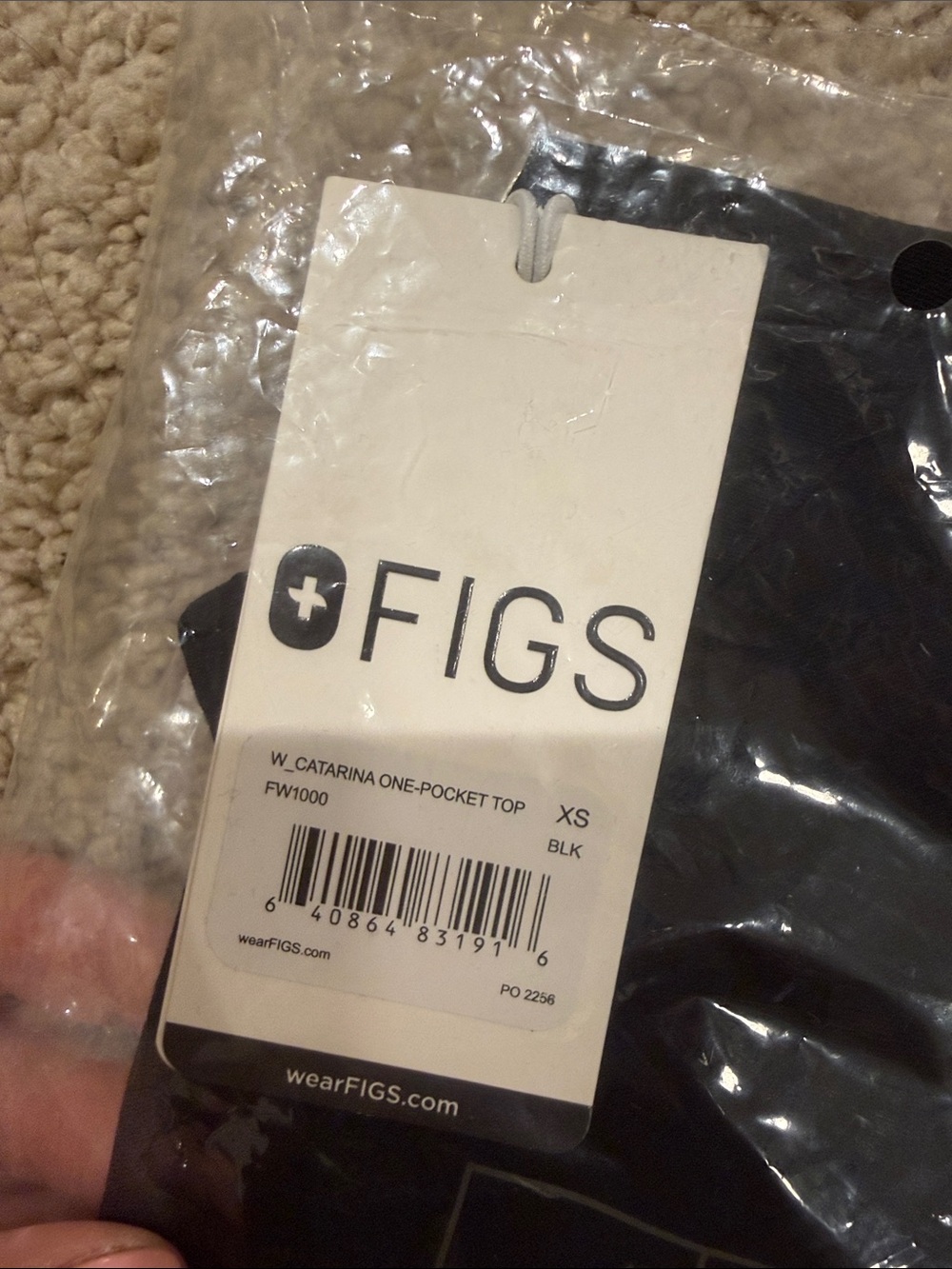 Figs women’s  Black Scrub top - Picture 2 of 4